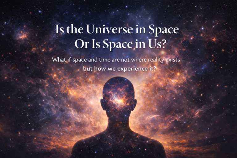 Is the Universe in Space — Or Is Space in Us?